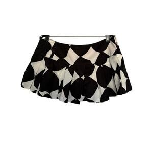 Vintage Y2K Miss Sixty Geo Print Mini Skirt - Black / White - Size Medium
